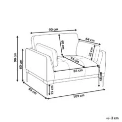 SKAVEN - Fauteuil - Taupe - Polyester -Leen Bakker Fauteuils 34c606d8765445619916f40203c8cd82