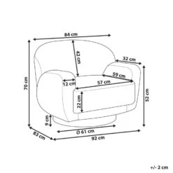 LEJRE - Fauteuil - Lichtbeige - Polyester -Leen Bakker Fauteuils 352bfd59860d4b6590871a7db0e6e91f