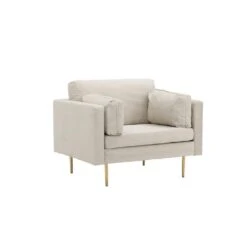Svea - Sino Fauteuil - Ribstof - Lichtgrijs -Leen Bakker Fauteuils 35ba2e14be724870927d7f2705715dda