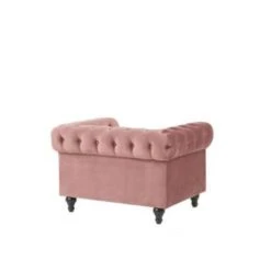 Beliani Fauteuil CHESTERFIELD - Roze Fluweel -Leen Bakker Fauteuils 35c6cb1dcf8940e8b2cebffda5f80d4e