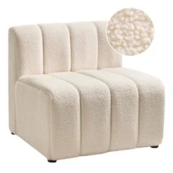 KAGE - Fauteuil - Lichtbeige - Bouclé -Leen Bakker Fauteuils 3668c035e90d47db984a53a68389d060