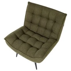 ALVESTA - Fauteuil - Donkergroen - Bouclé -Leen Bakker Fauteuils 368bb4c4fcb340e6be736449d413f59f