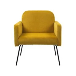 Beliani Fauteuil NARKEN - Geel Fluweel 7 Beliani Fauteuil NARKEN - Geel Fluweel -Leen Bakker Fauteuils 36c1bb3aae9046c1a6eb2ddc3d744cd8