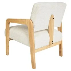 HJO - Fauteuil - Wit - Bouclé -Leen Bakker Fauteuils 37f24d689ede4e0f90e2d93421a9c587