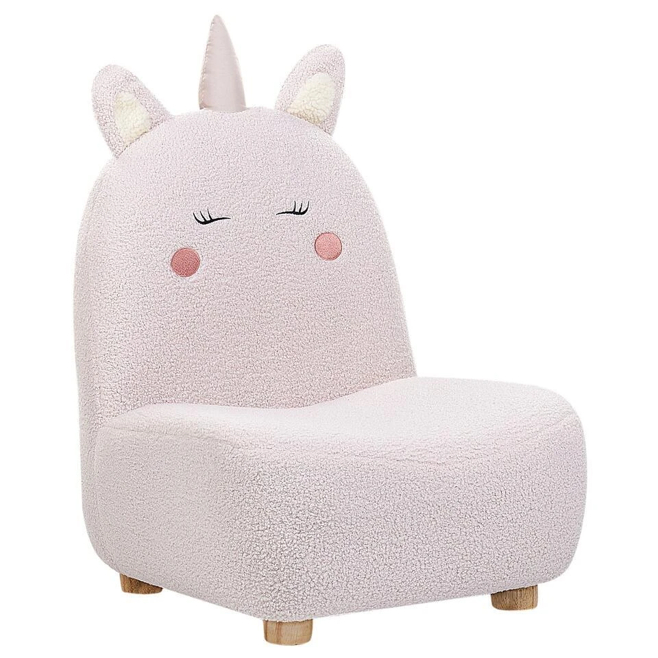 LULEA - Kinderstoel - Roze - Nepbont 5 LULEA - Kinderstoel - Roze - Nepbont - Afbeelding 5