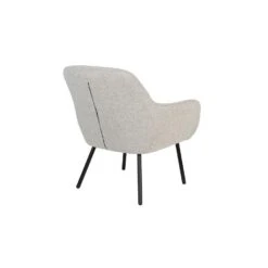 Housecraft Dude Loungestoel/ Fauteuil Bouclé Stof Beige/ Wit -Leen Bakker Fauteuils 3a5b7296e74d46619f7340e60c3d4bdc