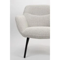 Housecraft Dude Loungestoel/ Fauteuil Bouclé Stof Beige/ Wit -Leen Bakker Fauteuils 3a78f6a65ca444aab09f210652e77033