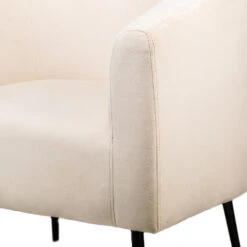 Salonstoel Van Metaal En Beige Fluweel -Leen Bakker Fauteuils 3a9acbbdcfe640b589131f54d3842976
