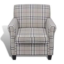 VidaXL Fauteuil Met Kussen Stof Crème -Leen Bakker Fauteuils 3ace091da0b2481fbc771d501692a9bb
