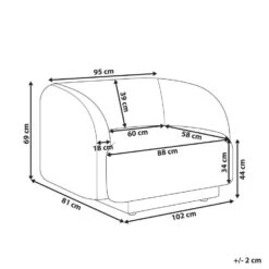 SKJANES - Fauteuil - Lichtgrijs - Polyester -Leen Bakker Fauteuils 3ad4a425df8748ef98ec9e68af26d239 1