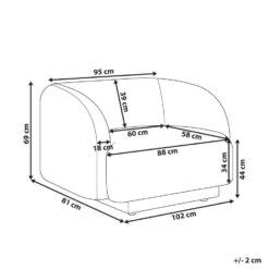 SKJANES - Fauteuil - Taupe - Polyester -Leen Bakker Fauteuils 3ad4a425df8748ef98ec9e68af26d239 2