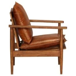VidaXL - Fauteuil - Bruin - Leer -Leen Bakker Fauteuils 3ad5e4c0bb5e4efbb8acc1cd6ae29ebc