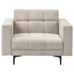 ALNES - Fauteuil - Beige - Polyester -Leen Bakker Fauteuils 3bfdc6c66d334cd2abc9a2f4cb6141bf