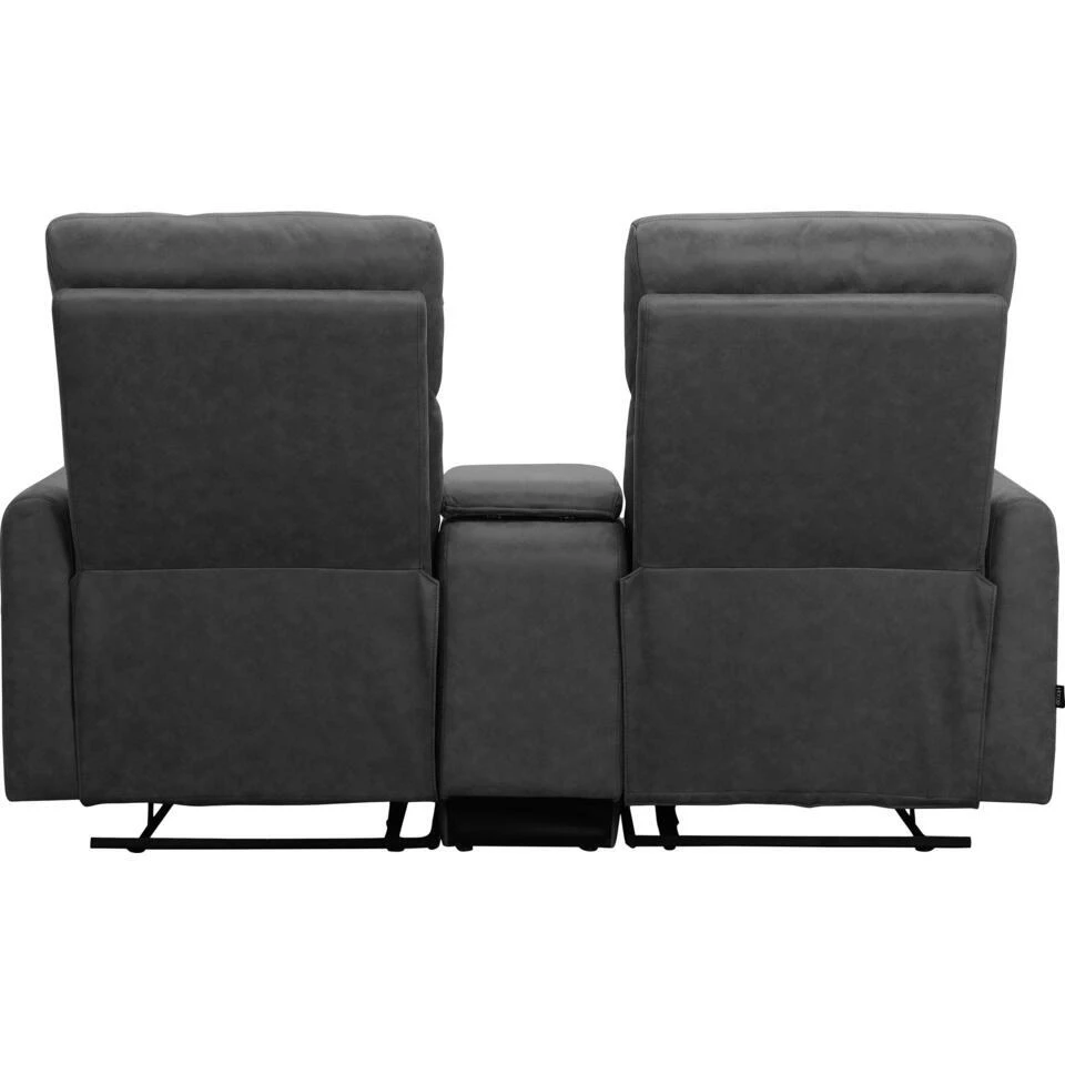 Dacoulas - Dubbele Fauteuil In Antraciet Stof 4 Dacoulas - Dubbele Fauteuil In Antraciet Stof - Afbeelding 4