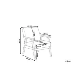 Beliani Fauteuil ASNES - Grijs Polyester -Leen Bakker Fauteuils 422d7ddb2560434693f03c94d33eb94b