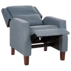 EGERSUND - TV-fauteuil - Blauw - Fluweel -Leen Bakker Fauteuils 44d0e83c7b674741820f217473a8d718