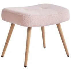 VEJLE II - Fauteuil Met Hocker - Pastelroze - Bouclé -Leen Bakker Fauteuils 46f2393b38ab4fac8e6f35ed35f06f5d