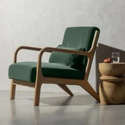 WOOOD Mark Fauteuil - Velvet - Flesgroen - 75x67x82 -Leen Bakker Fauteuils 47f5680cd7fa43a88c847888825ac047