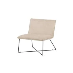 Svea - Piva Fauteuil - Velvet - Beige -Leen Bakker Fauteuils 48b464c669d64edf9afc9b0ecc9ec3eb
