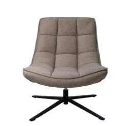 Draaifauteuil Stof/Textiel - Taupe - 86x74x84cm - Mattis -Leen Bakker Fauteuils 48ed28cf60f8498b94c4609c6784b3ac