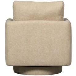 WOOOD Oscar Draaifauteuil - Chenille - Naturel - 64x78x79 -Leen Bakker Fauteuils 4ca8ab17823942eeb92aeb831f7f9931