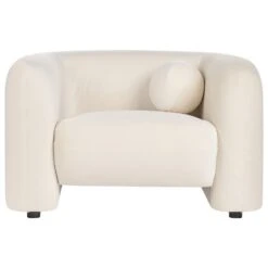LEIREN - Fauteuil - Wit - Fluweel -Leen Bakker Fauteuils 4fc32a9e95334864960c2fce53b5fefd