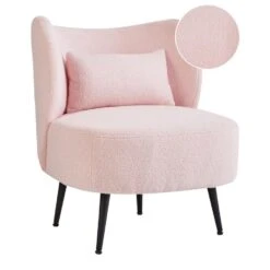 OTSBY II - Fauteuil - Pastelroze - Bouclé -Leen Bakker Fauteuils 50a69215261f4c48be1bb6e6c3df1eb5