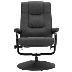 VidaXL Fauteuil Verstelbaar Met Voetenbankje Stof Donkergrijs -Leen Bakker Fauteuils 50f1a56aa5464da881db44ee1c2103fc