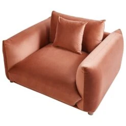 LUVOS - Fauteuil - Goudbruin - Fluweel -Leen Bakker Fauteuils 529cd079cbd2452c8eb448a9f1feacf3