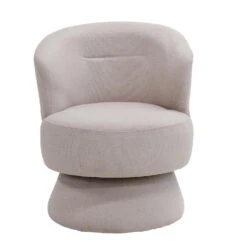 Draaifauteuil Beige Stof - 65x64x79cm - Zithoogte 45cm - Moïse -Leen Bakker Fauteuils 52c18b354c7849d8922c69a53e3a7f2e