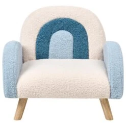 OMBO - Kinderfauteuil - Lichtblauw - Bouclé -Leen Bakker Fauteuils 5345da20fe5245278028a71f68233ce7