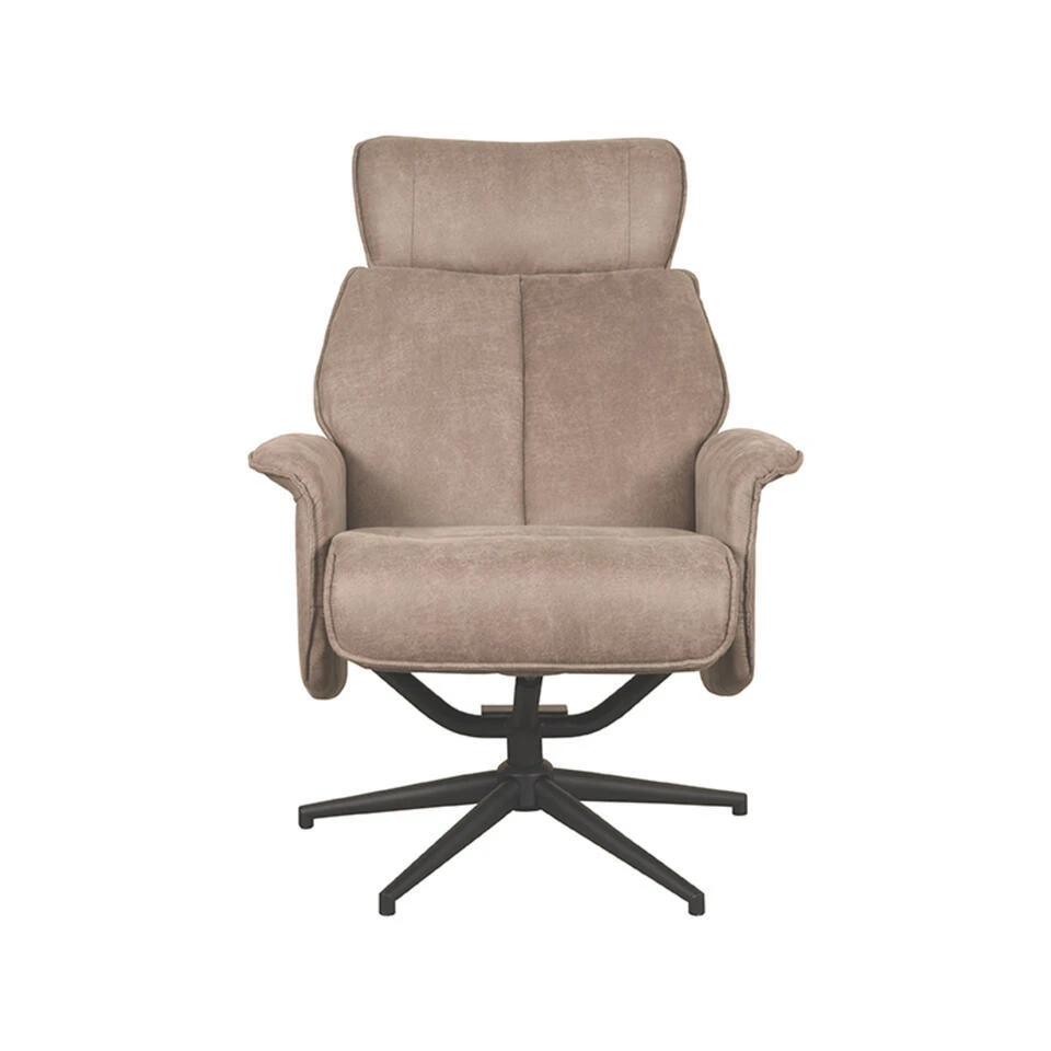 LABEL51 Fauteuil Verdal - Taupe - Micro Suede - 79x77x109 Cm 4 LABEL51 Fauteuil Verdal - Taupe - Micro Suede - 79x77x109 Cm - Afbeelding 4