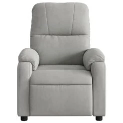 VidaXL - Massagestoel - Grijs - Microvezel -Leen Bakker Fauteuils 54755ddaeed44336b16e25847850cccf