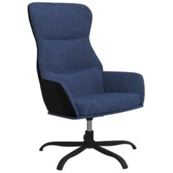 VidaXL Relaxstoel Met Voetensteun Stof Blauw -Leen Bakker Fauteuils 553caefc2c474f2095bb26962563cfbe
