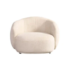 Merkloos HOME DELUXE Fauteuil CASARA Geweven Stof Beige - 99 X 72 X 104 Cm -Leen Bakker Fauteuils 5555854983504e8cb106d82fb565ee06