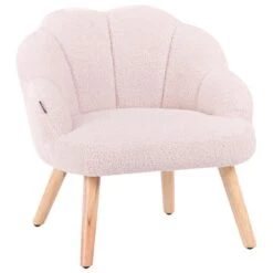 MILAND - Kinderfauteuil - Pastelroze - Bouclé -Leen Bakker Fauteuils 5752e64645c747a4b8e636723e4868a4
