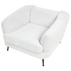 KJAER - Fauteuil - Gebroken Wit - Polyester -Leen Bakker Fauteuils 575c0d4fa6444fd9bfbfd42d10f2dee0