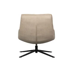 WOOOD Maudi Draaifauteuil - Polyester - Naturel - 84x74x86 -Leen Bakker Fauteuils 581dc79db5524593807952d3a5483682