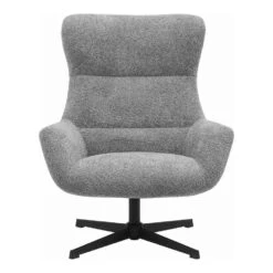 Fauteuil Draaibaar - Donkergrijs Stof - 89x80x101cm - Bescia -Leen Bakker Fauteuils 584646e1f8e74468b6747b56481c3965