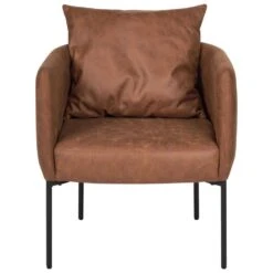 MALMOS - Fauteuil - Bruin - Kunstleer -Leen Bakker Fauteuils 594a3ebeac6641cda81d8db2db27ddc6