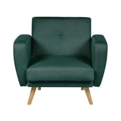 FLORLI - Fauteuil - Groen - Polyester -Leen Bakker Fauteuils 5b3be31493b54af5b1d1ed290869fb2f