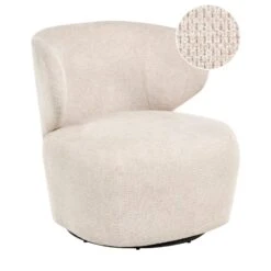 ALVDAL - Fauteuil - Beige - Polyester -Leen Bakker Fauteuils 5b70771c7073450a8f8bff36bd2c9d06