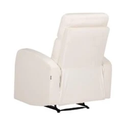VERDAL - Relaxfauteuil Handmatig - Wit - Fluweel -Leen Bakker Fauteuils 5d66c48b6663479f8ca0a1a94c557c74