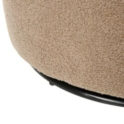 DAVIK - Fauteuil - Taupe - Bouclé -Leen Bakker Fauteuils 5d88be2d75234a8a9e21d933e693c15c