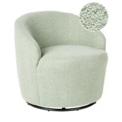 DAVIK - Fauteuil - Lichtgroen - Bouclé 7 DAVIK - Fauteuil - Lichtgroen - Bouclé -Leen Bakker Fauteuils 5dd9c2b6d0884da2b8a5bbd92a9192b7
