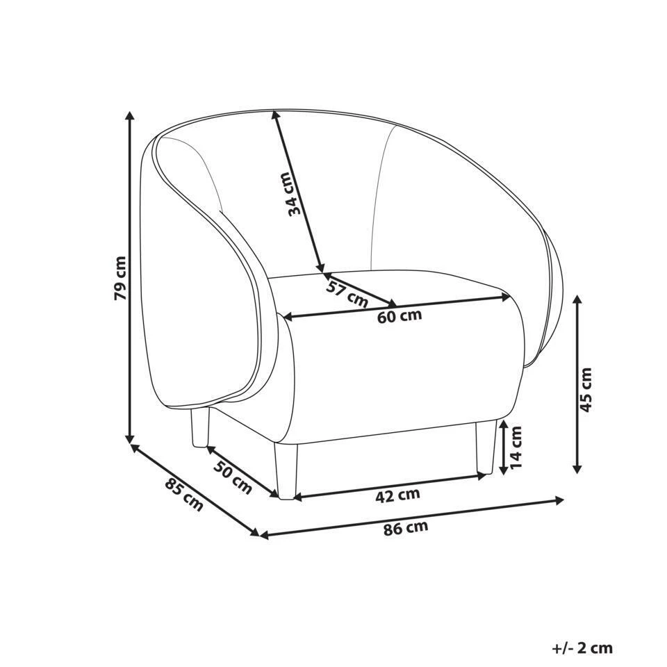 UMEA - Fauteuil - Mosterdgeel - Polyester 4 UMEA - Fauteuil - Mosterdgeel - Polyester - Afbeelding 4