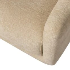 WOOOD Oscar Draaifauteuil - Chenille - Naturel - 64x78x79 -Leen Bakker Fauteuils 5f87e3f83f0b49a09ef486756c81c4d5