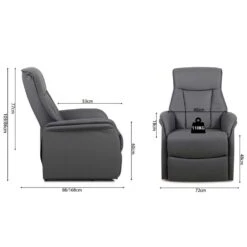 Elektrische Relaxfauteuil Miranda-grijs -Leen Bakker Fauteuils 5fc66aabfa14454494d6fd5f9a73df00
