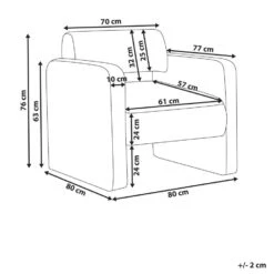HALLSBERG - Fauteuil - Gebroken Wit - Bouclé -Leen Bakker Fauteuils 6022d50c8d674f96a61a609d0166fadf