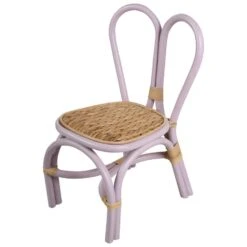 DESIMI - Kinderstoel - Paars - Rotan 17 DESIMI - Kinderstoel - Paars - Rotan -Leen Bakker Fauteuils 613c6a2dd1544150b622fefac82af3da